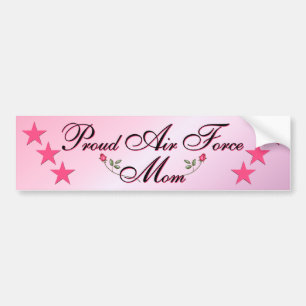 Pink & Proud Air Force Mom Bumper Sticker