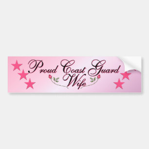 Pink & Proud Coast Guard Wife Bumper Sticker