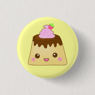 pink pudding cute! 1 inch round button