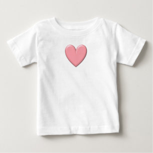 Pink Puffy Heart Baby T-Shirt