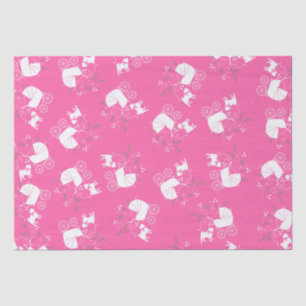 Pink Pug Dog Theme Party Celebration Tissue Paper