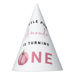 Pink Pumpkin 1st Birthday Party Hat