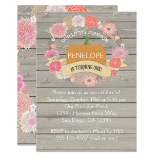 pumpkin birthday invitations