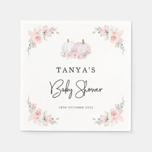 Pink Pumpkin Baby Shower  Napkin