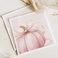 Pink Pumpkin Bow Watercolor