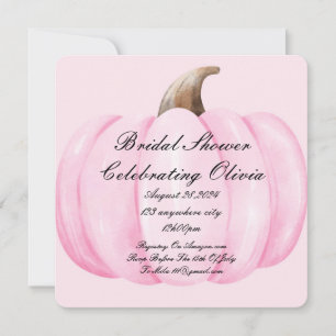 PINK PUMPKIN BRIDAL SHOWER FALL INVITATION