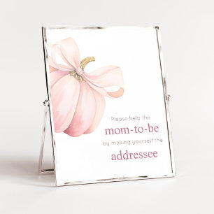 Pink Pumpkin Coquette Envelope Station Sign