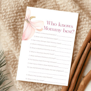 Pink Pumpkin Coquette Who Knows Mommy Best Game