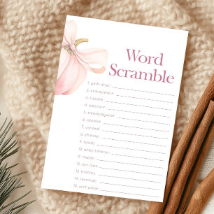 Pink Pumpkin Coquette Word Scramble Game