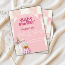 Pink Pumpkin Fall Baby Shower Halloween