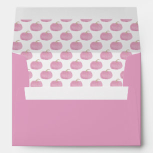 Pink Pumpkin Fall Envelope with Liner