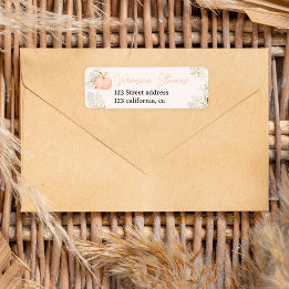 Pink pumpkin floral chic baby shower