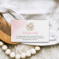 Pink Pumpkin Girl Baby Shower Book Request Enclosu
