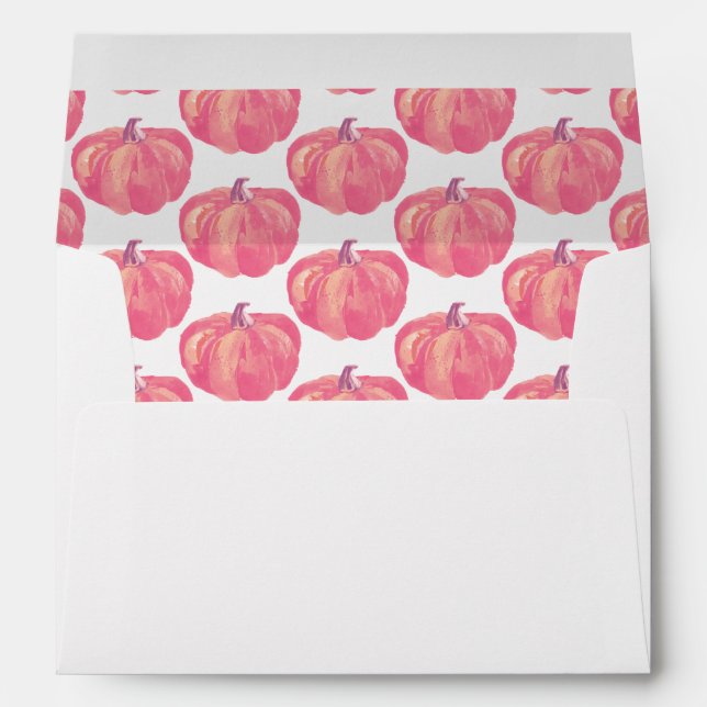 Pink Pumpkin Pattern Envelope (Back (Bottom))