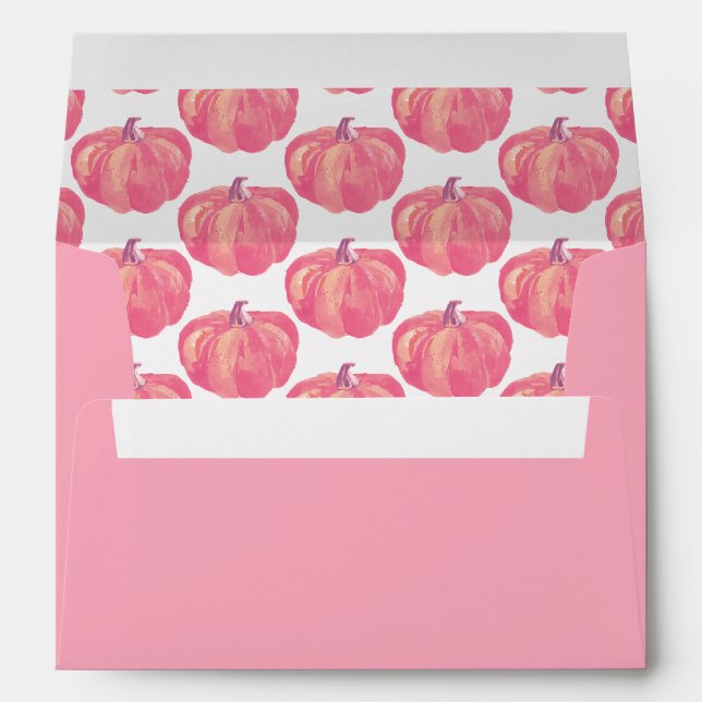 Pink Pumpkin Pattern Envelope (Back (Bottom))