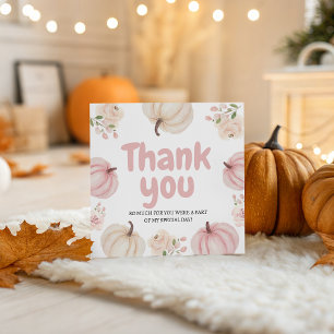 Pink Pumpkin Thank You Gift Tag
