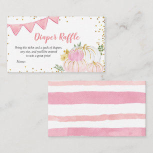 Pink Pumpkin Truck Diaper Raffle Card