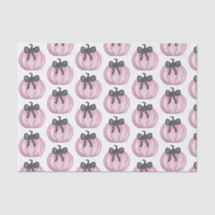 Pink Pumpkin with black bow Tissue Paper