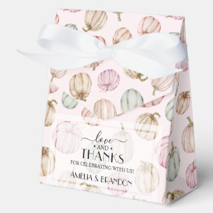 Pink Pumpkins Girl Baby Shower Large Favor Box