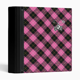 Pink Punk Plaid Binder