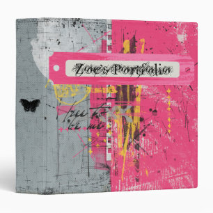 Pink Punk Portfolio Binder