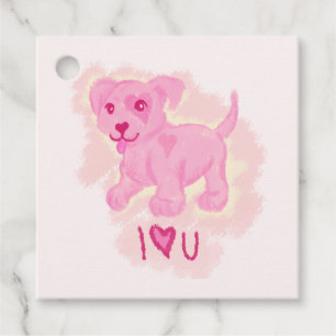 Pink Puppy Favour Tags