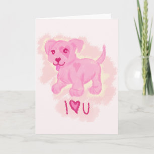 Pink Puppy Holiday Card