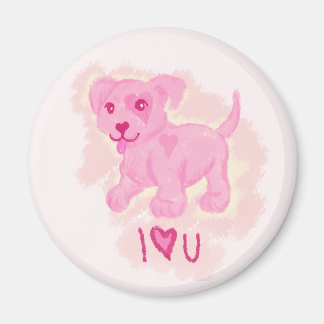 Pink Puppy Magnet (Front)