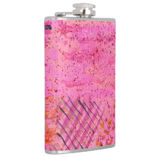 Pink Purple Abstract Stainless Steel Flask