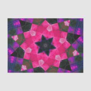 Pink Purple and Black Kaleidoscope Tissue Paper