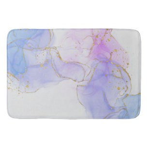 Pink, Purple and Blue Alcohol Ink Bath Mat