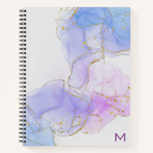 Pink, Purple and Blue Alcohol Ink Notebook
