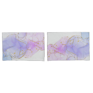 Pink, Purple and Blue Alcohol Ink Pillowcase