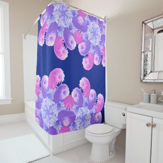 Pink Purple and Blue Flower Pattern (In Situ)