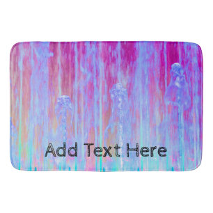 Pink, Purple and Blue Water Art Bath Mat