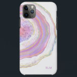 Pink Purple and Gold Marble Geode with Monogram Case-Mate iPhone Case<br><div class="desc">Protect your new phone with a modern trendy case featuring a beautiful marble geode pattern. The feminine colour scheme includes shades of pink, purple and lavender, gold and a hint of turquoise and blue in this unique design. A text template is included for personalizing this case with your monogram initials...</div>