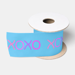 Pink, purple and lavender Xoxo lovely light blue Satin Ribbon