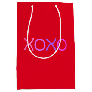 Pink, purple and lavender Xoxo lovely red Medium Gift Bag
