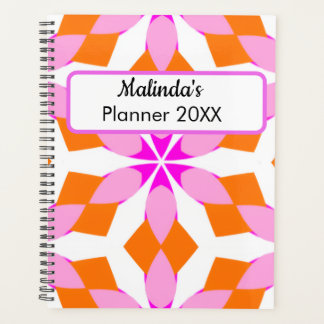  Pink Purple and Orange Floral Geometric