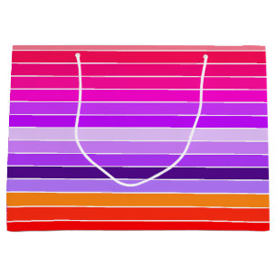 Pink, Purple and Orange  Large Gift Bag