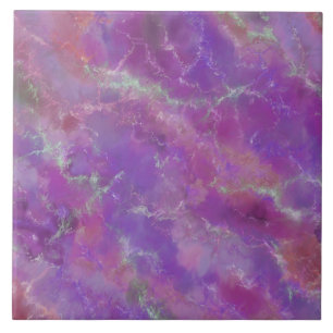 Pink, Purple And Silver Marble Tile