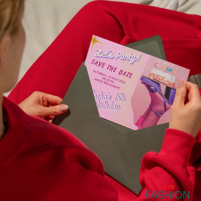 Pink Purple B Quinceanera Enregistrer La Carte Dat (#ordernow)