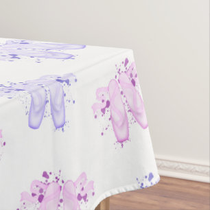 Pink & Purple Ballet Birthday Pointe Shoes Tablecloth