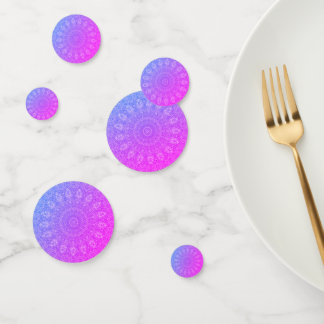 pink purple bead doilies confetti