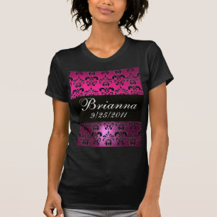 PINK PURPLE BLACK DAMASK T-Shirt