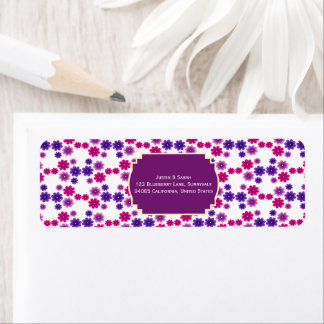 Pink & Purple Blooms Symmetrical Mini Floral