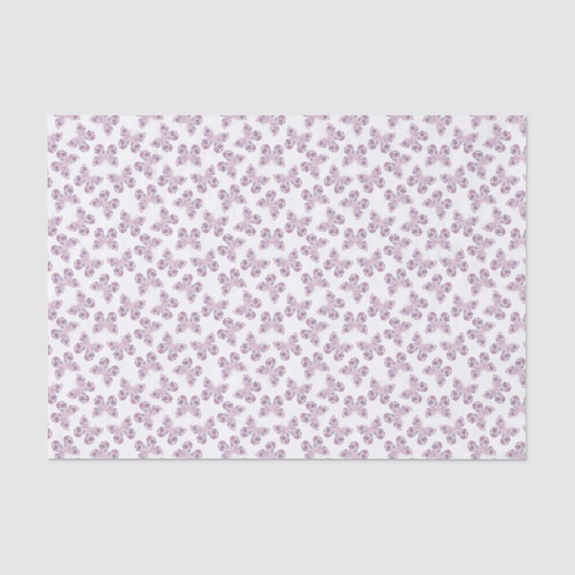 Pink Purple Blue All Over Pattern Butterfly  Tissue Paper (Front)