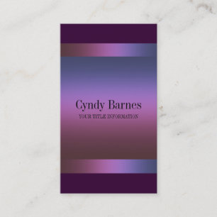 Pink Purple Blue Gradient on Plum Business Card