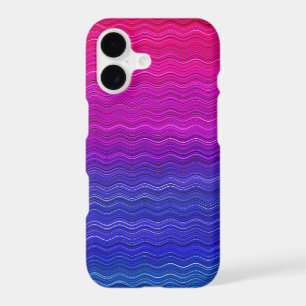 Pink Purple Blue Ombre Wave Pattern