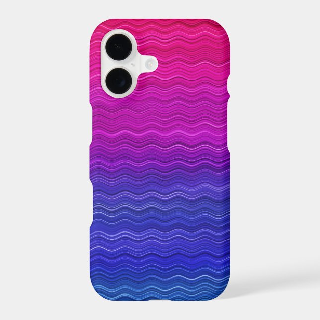 Pink Purple Blue Ombre Wave Pattern (Back)
